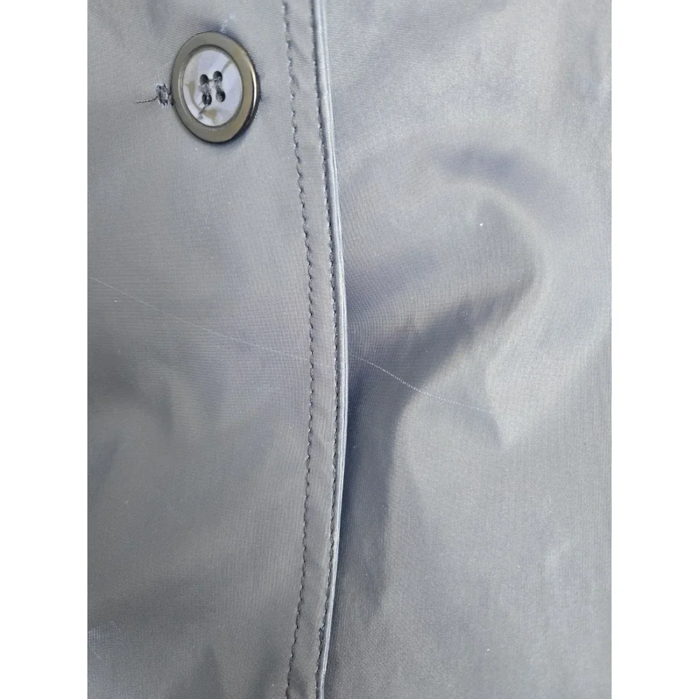 Selene Sport Women's VTG 2X Navy Slicker Raincoat Fully Lined Long Sleeve Jacket